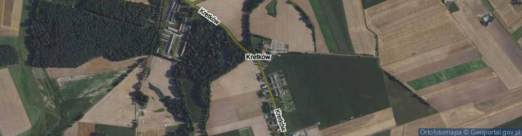Zdjęcie satelitarne Kretków ul.