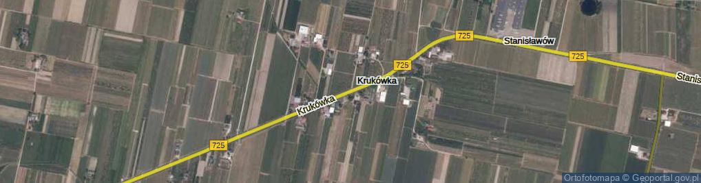 Zdjęcie satelitarne Krukówka ul.