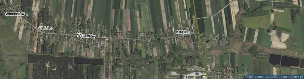 Zdjęcie satelitarne Krupiec ul.