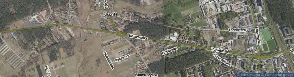 Zdjęcie satelitarne Kruszewska ul.