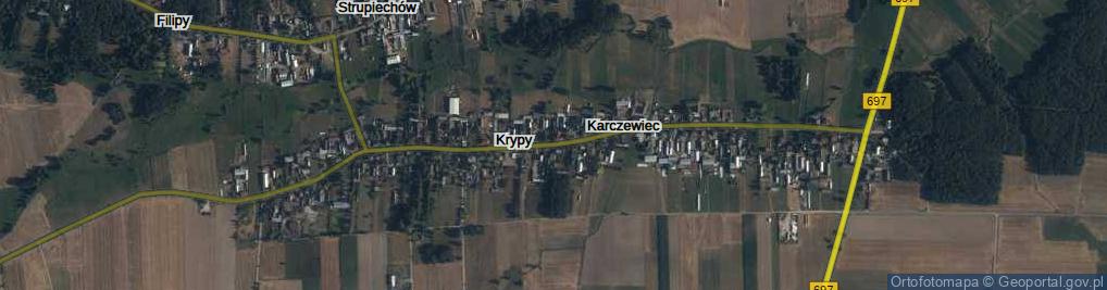Zdjęcie satelitarne Krypy ul.