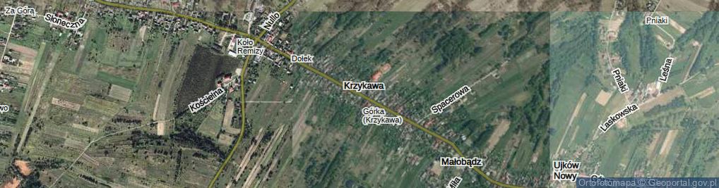 Zdjęcie satelitarne Krzykawa ul.