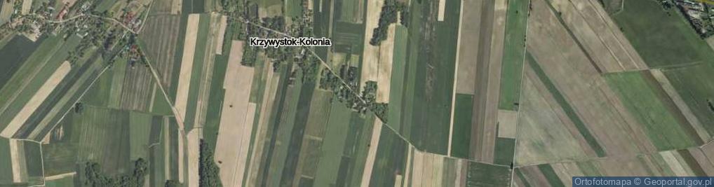 Zdjęcie satelitarne Krzywystok-Kolonia ul.