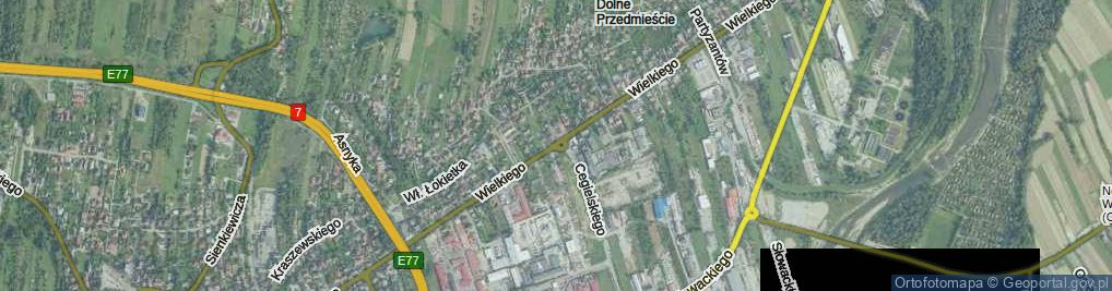 Zdjęcie satelitarne Króla Kazimierza Wielkiego ul.