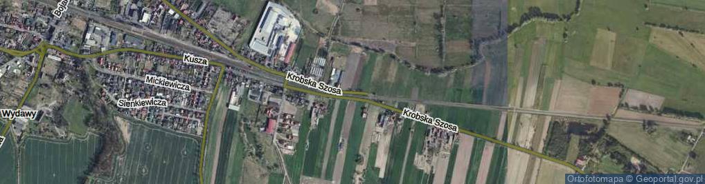 Zdjęcie satelitarne Krobska Szosa ul.