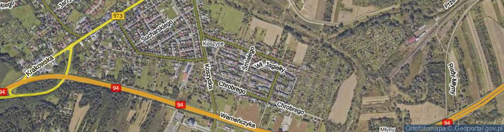 Zdjęcie satelitarne Króla Władysława Jagiełły ul.