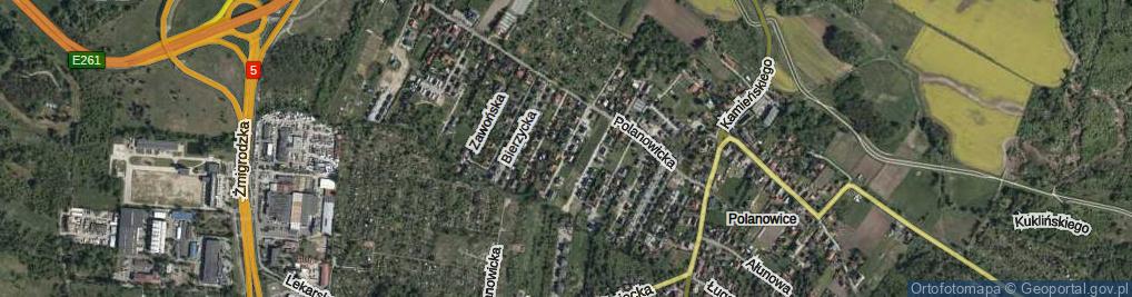 Zdjęcie satelitarne Krośnicka ul.