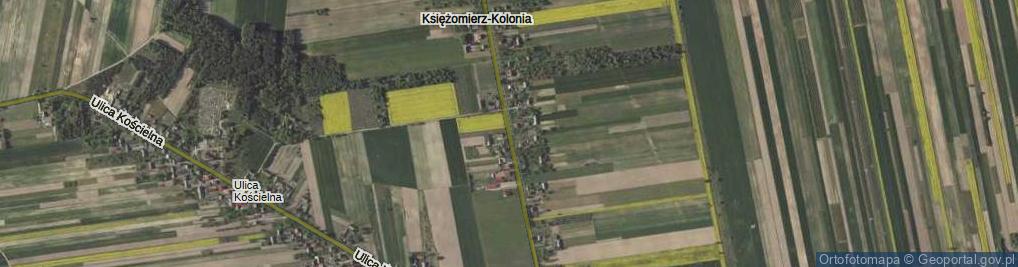 Zdjęcie satelitarne Księżomierz-Kolonia ul.
