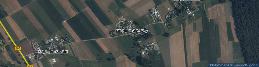 Zdjęcie satelitarne Księżopole-Jałmużny ul.