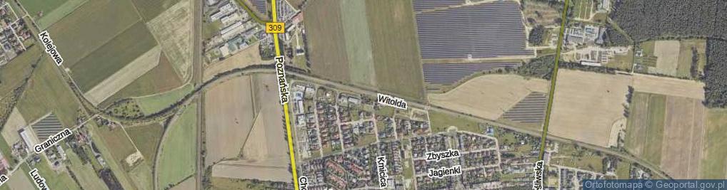 Zdjęcie satelitarne Księcia Witolda ul.
