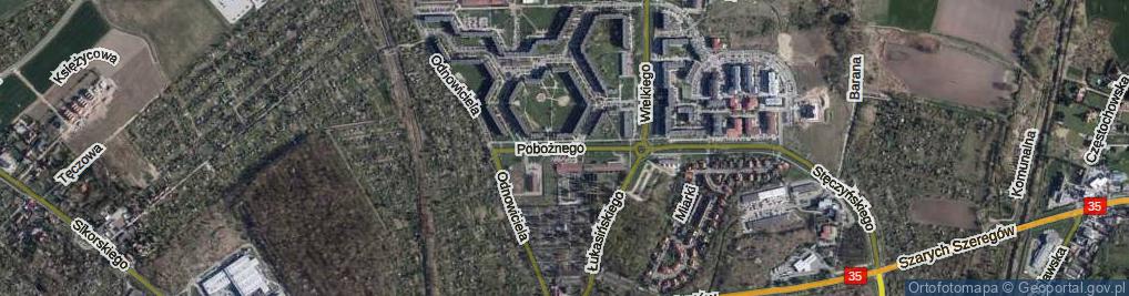 Zdjęcie satelitarne Księcia Henryka Pobożnego ul.