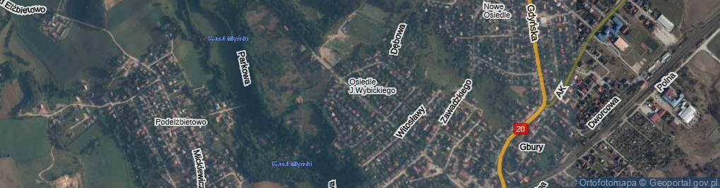 Zdjęcie satelitarne Książąt Pomorskich ul.
