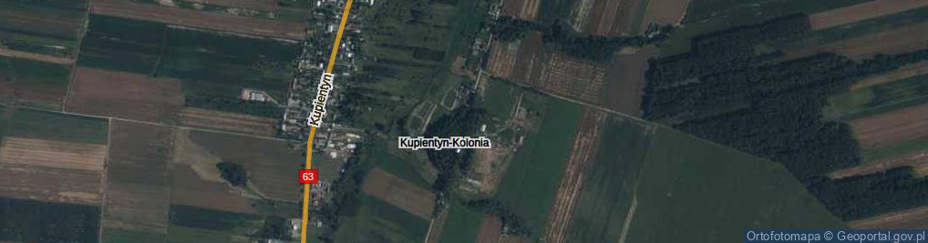 Zdjęcie satelitarne Kupientyn-Kolonia ul.
