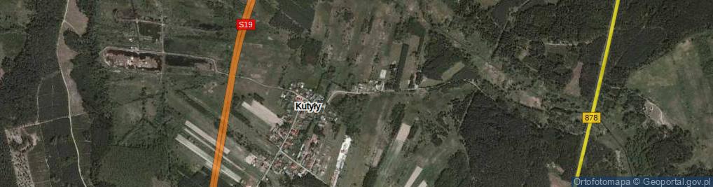 Zdjęcie satelitarne Kutyły ul.