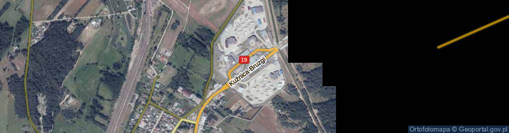 Zdjęcie satelitarne Kuźnica-Bruzgi ul.