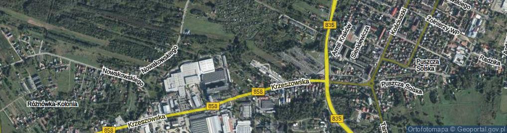 Zdjęcie satelitarne Lawendowa ul.