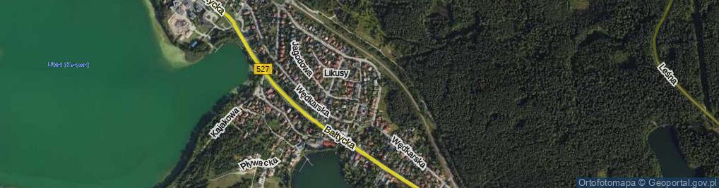 Zdjęcie satelitarne Łabędzia ul.