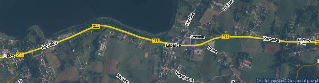 Zdjęcie satelitarne Łapalice ul.