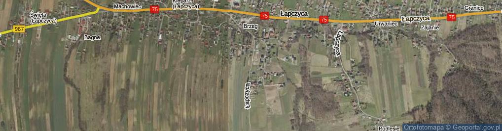Zdjęcie satelitarne Łapczyca ul.