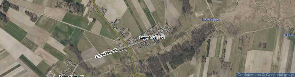 Zdjęcie satelitarne Łapy-Pluśniaki ul.