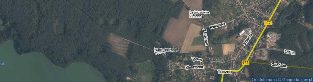 Zdjęcie satelitarne Leśnictwo Złotowo ul.