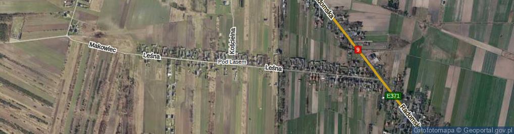 Zdjęcie satelitarne Leśna ul.