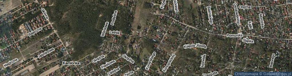 Zdjęcie satelitarne Letnia ul.