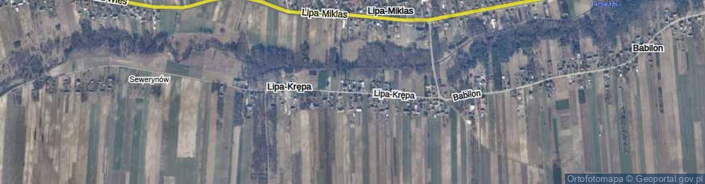 Zdjęcie satelitarne Lipa-Krępa ul.