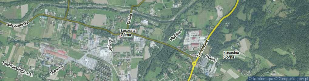 Zdjęcie satelitarne Łososińska ul.