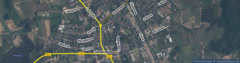 Zdjęcie satelitarne Łosińskiego B., ks. ul.