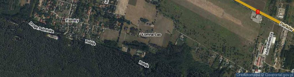 Zdjęcie satelitarne Łomna-Las ul.