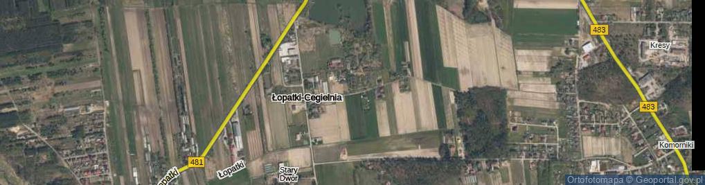 Zdjęcie satelitarne Łopatki-Cegielnia ul.