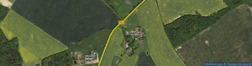 Zdjęcie satelitarne Łoskajmy ul.