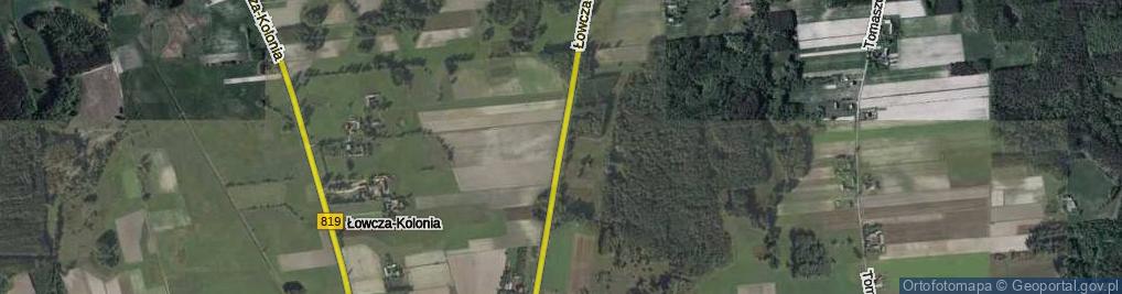 Zdjęcie satelitarne Łowcza-Kolonia ul.