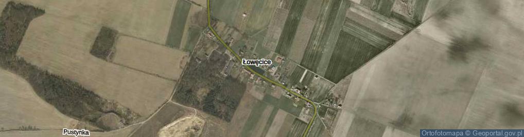 Zdjęcie satelitarne Łowęcice ul.