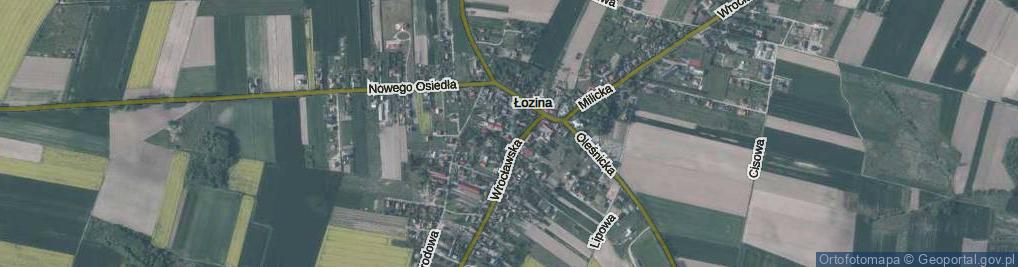 Zdjęcie satelitarne Łozina ul.