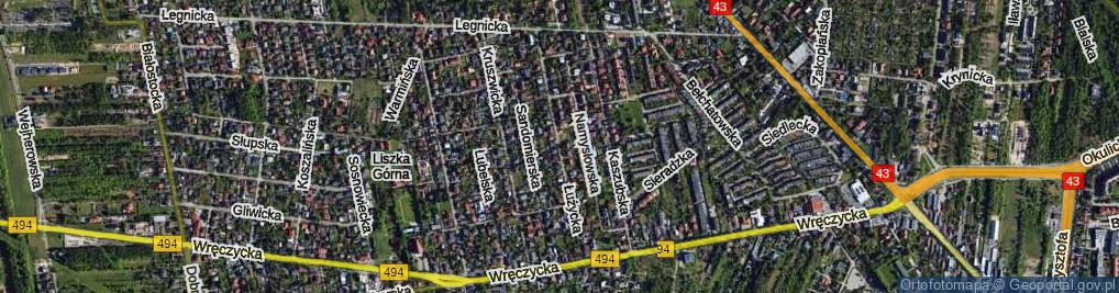 Zdjęcie satelitarne Łużycka ul.