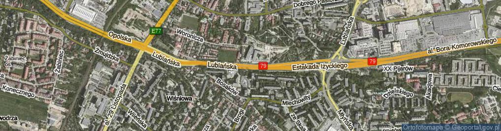 Zdjęcie satelitarne Lublańska ul.