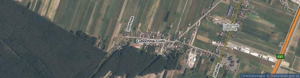 Zdjęcie satelitarne Lubochnia-Górki ul.