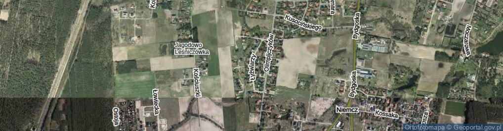 Zdjęcie satelitarne Łyżwiarzy ul.