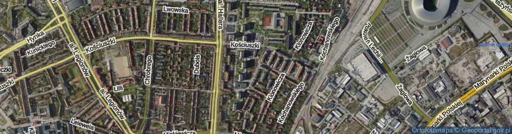 Zdjęcie satelitarne Manifestu Połanieckiego ul.