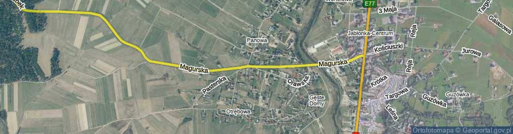 Zdjęcie satelitarne Magurska ul.