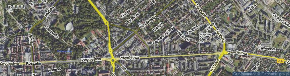 Zdjęcie satelitarne Matejki Jana ul.