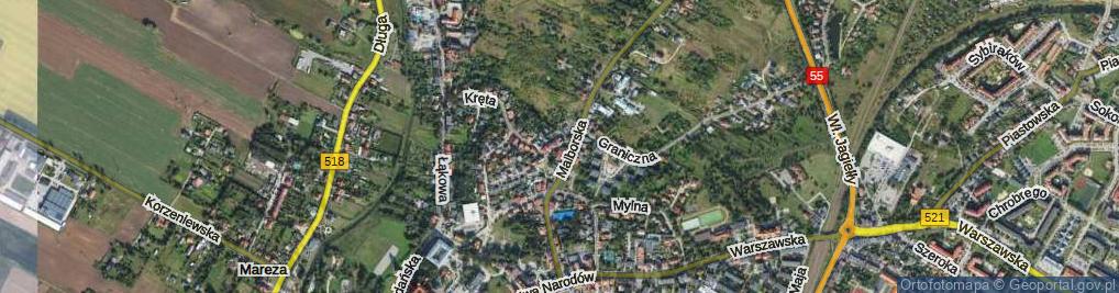 Zdjęcie satelitarne Mała ul.
