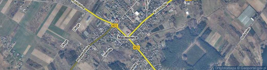 Zdjęcie satelitarne Maciejowice ul.