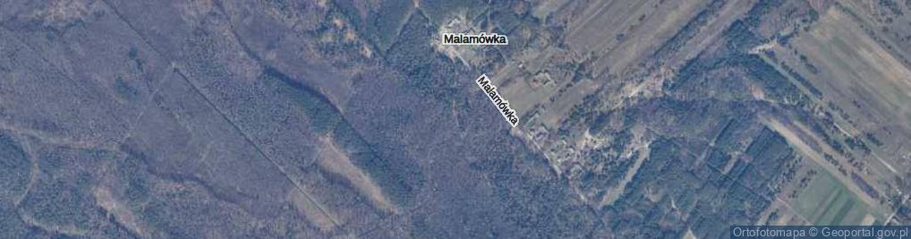 Zdjęcie satelitarne Malamówka ul.