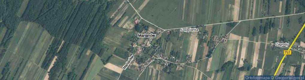 Zdjęcie satelitarne Marianów ul.