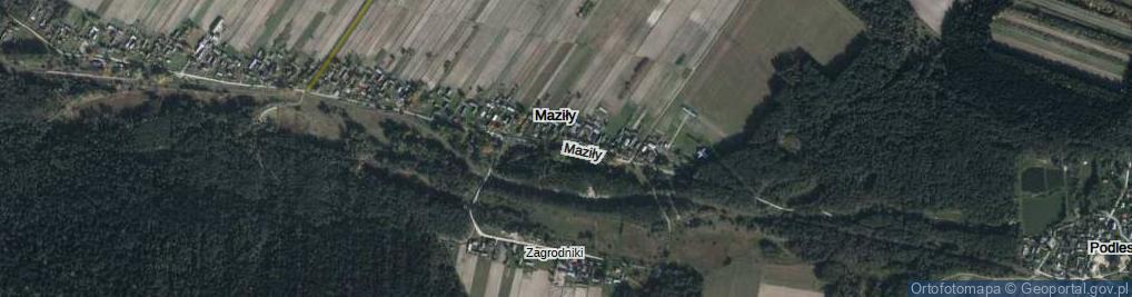 Zdjęcie satelitarne Maziły ul.