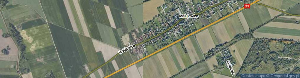 Zdjęcie satelitarne Małujowice ul.