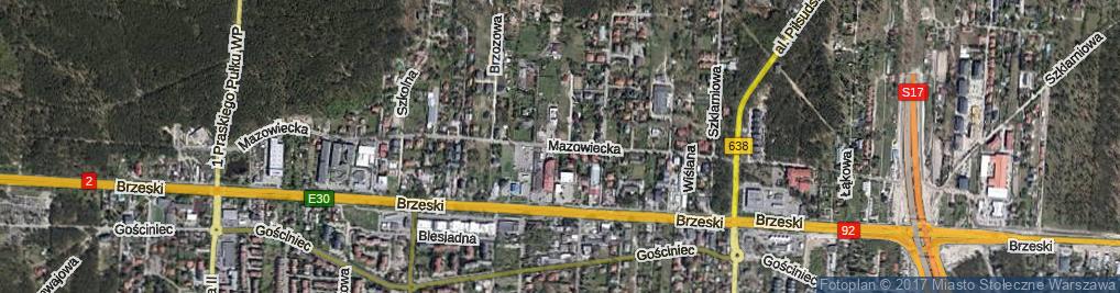 Zdjęcie satelitarne Mazowiecka ul.